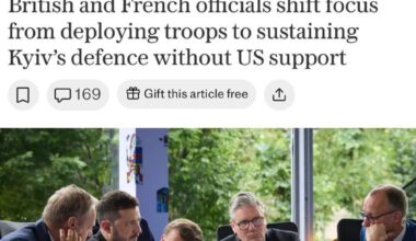 British and French officials drawing up plans for a peacekeeping force in Ukraine have discussed the need to “get real” about Trump abandoning Ukraine, - The Telegraph