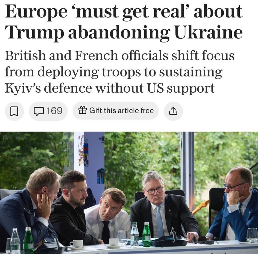 British and French officials drawing up plans for a peacekeeping force in Ukraine have discussed the need to “get real” about Trump abandoning Ukraine, - The Telegraph