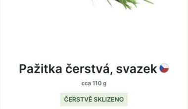 Svazek pažitky po slevě za 50 Kč.