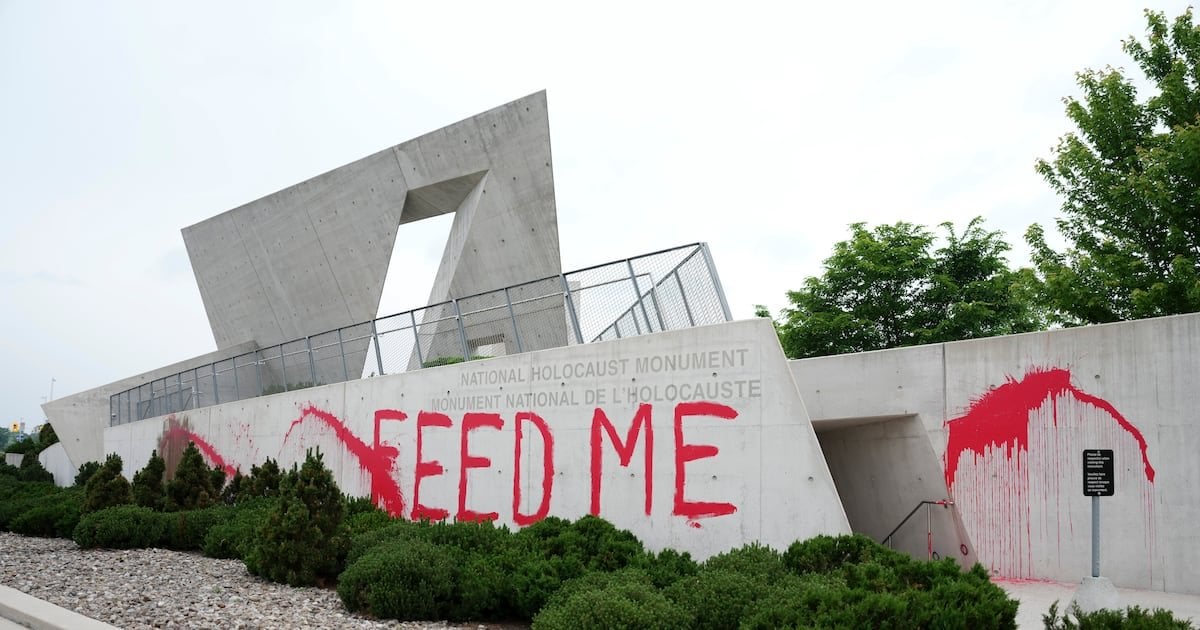 Red paint discovered on Canada’s National Holocaust Monument in Ottawa Monday morning