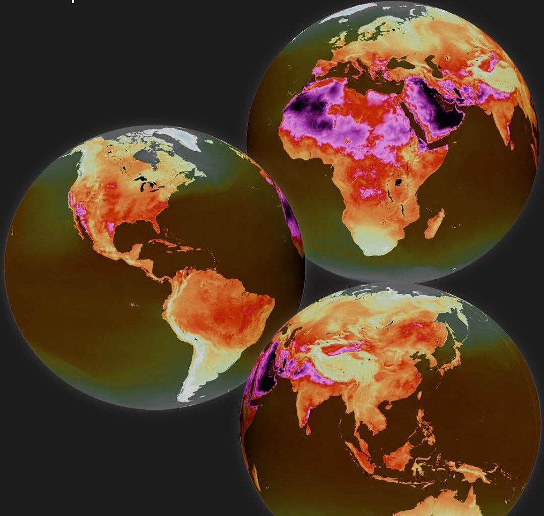 [OC] Friday’s maximum temperature forecasts (in case you haven’t noticed it is HOT)