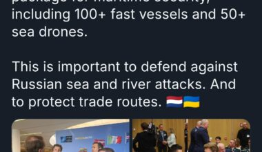 The Netherlands will support Ukraine with over 100 vessels and more than 50 sea drones. The total aid package is worth €400 million.