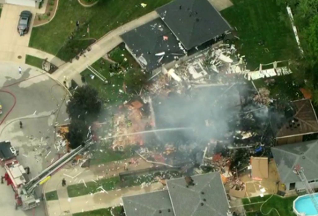WBBM via CNN NewsourceOne person is believed to have died in a suspected gas explosion and fire at a house in southwest suburban Crestwood