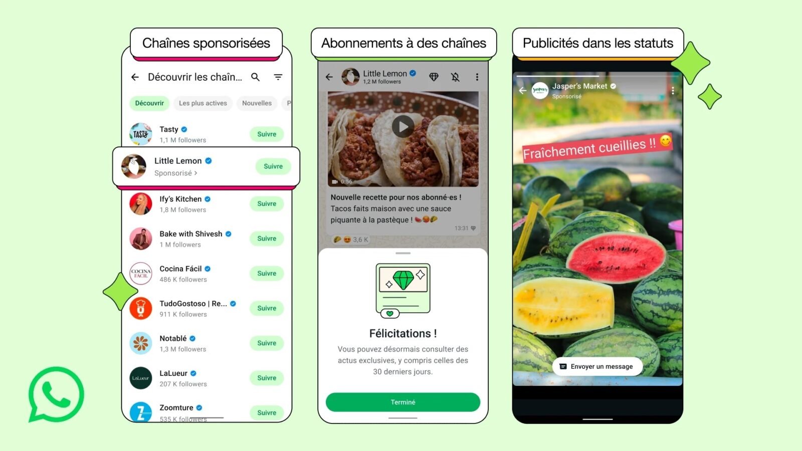 La pub dans WhatsApp n'arrivera pas avant 2026 en Europe
