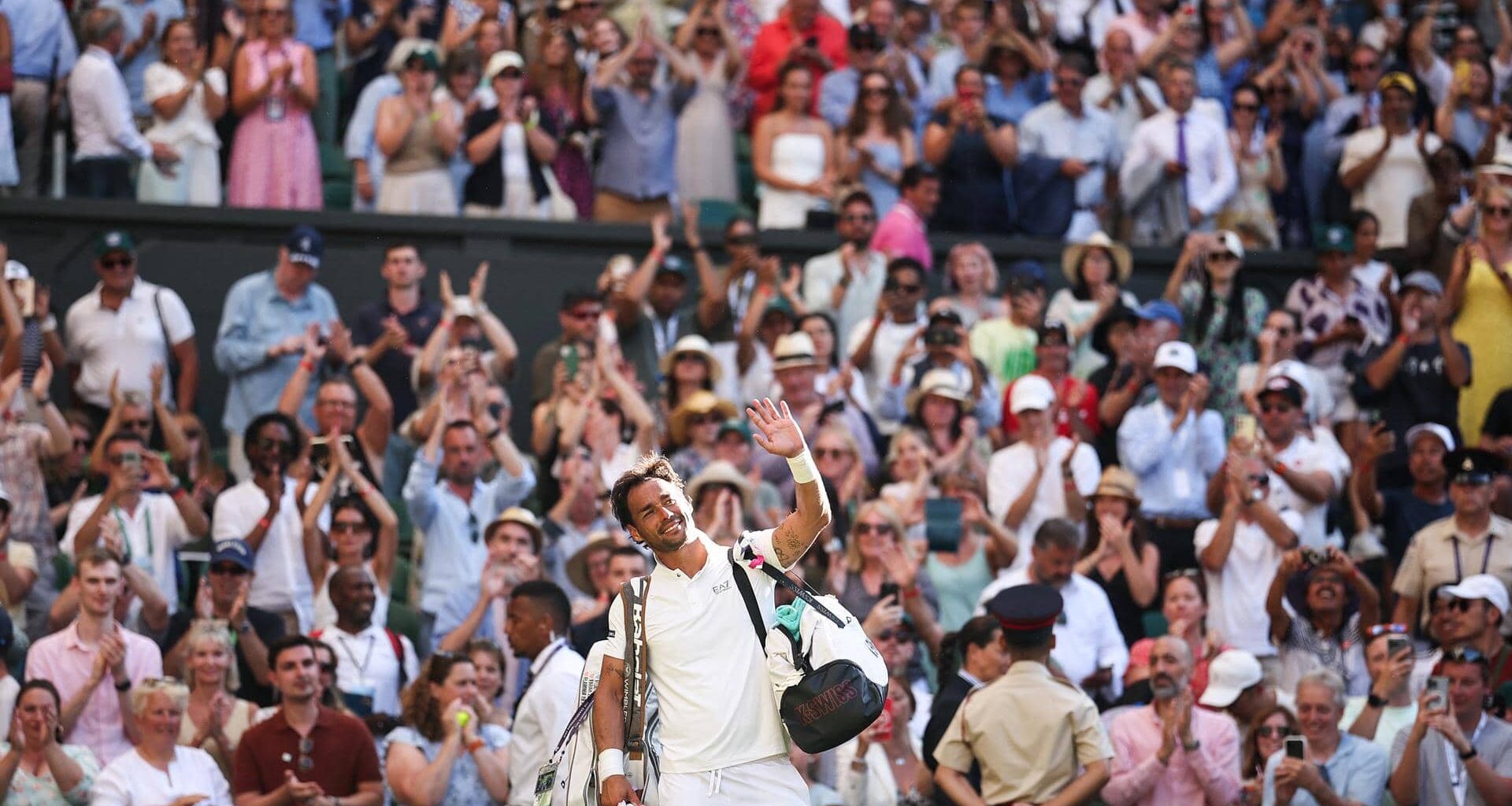Fabio Fognini, tras caer derrotado ante Carlos Alcaraz.