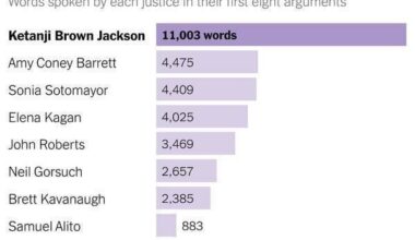 [OC] Words spoken by SCOTUS justices in their first 8 arguments