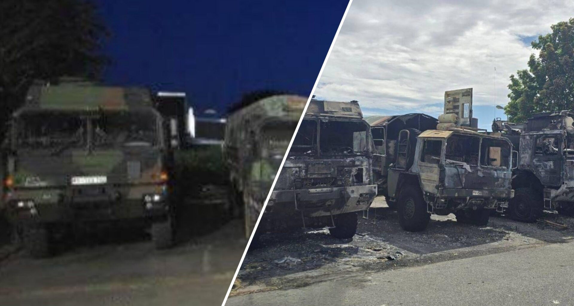 Russians set fire to Bundeswehr military trucks in Germany and published the footage