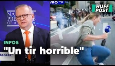 À Los Angeles, la police tire au flash-ball sur une journaliste et scandalise l’Australie - YouTube