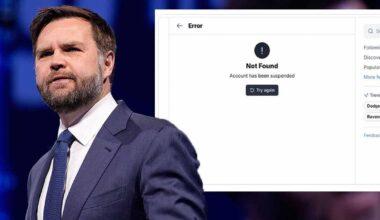 Vance's Bluesky account suspended ten minutes after going live