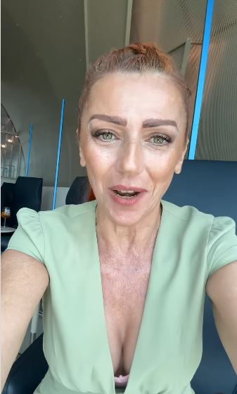 Gabriella Greison, nuclear physicist, making a social media post.