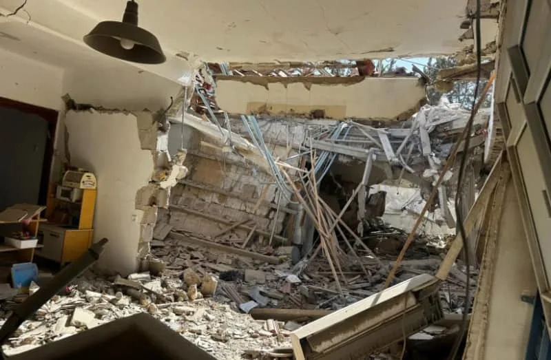 Home destroyed by Iranian ballistic missile in Beersheba, June 20, 2025. (credit: ISRAEL POLICE)
