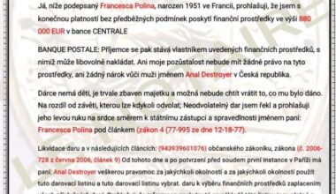 Darovali mi 880 tisíc eur