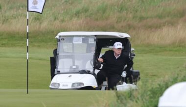 Donald Trump seen golfing at start of five day private visit to Scotland - London Evening Standard