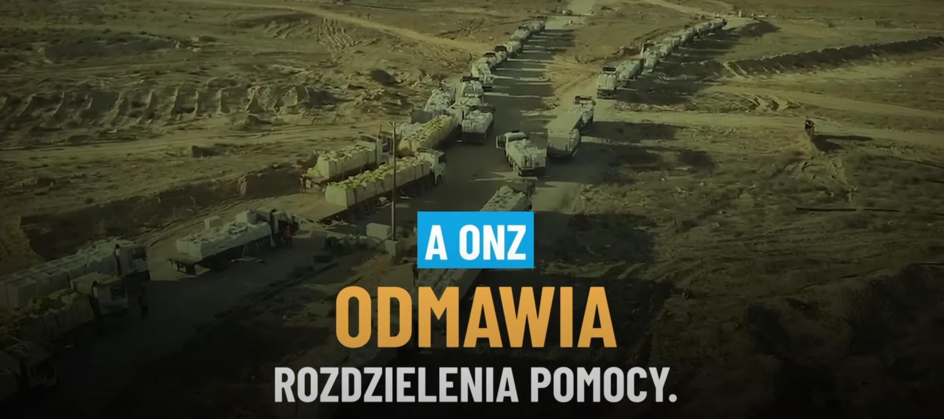 Hasbara po polsku i na sterydach. Izrael opłacił spoty propagandowe, winą za głód w Gazie obarczając ONZ