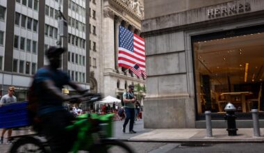 Wall Street and FTSE slip as traders weigh up ongoing tariff turmoil and UK inflation data