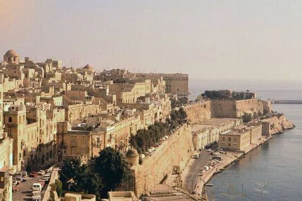 Aerial view of Valletta