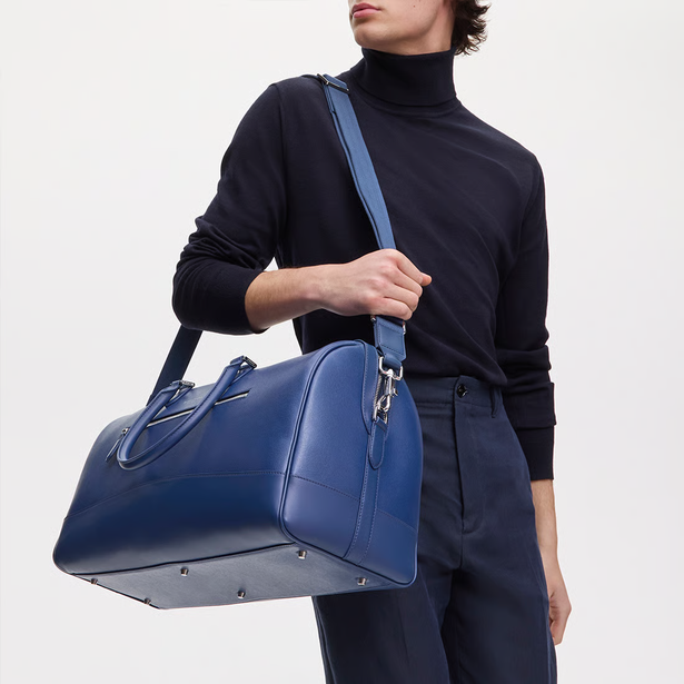 The City Holdall in Caspian Blue Saffiano now costs £318