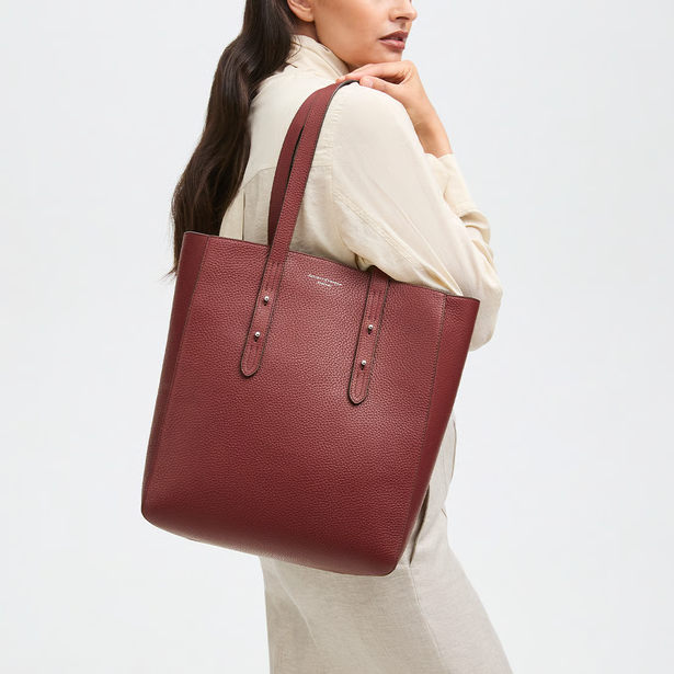 The Essential Tote in Merlot Pebble now costs £187