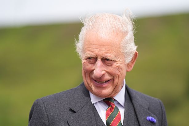 King Charles arrives for a reception for Caithness Communities hosted by the Nuclear Decommissioning Authority at Scrabster Harbour on July 28, 2025 in Thurso, Scotland