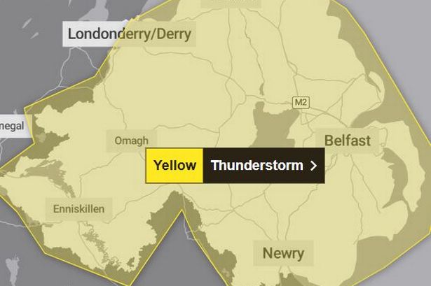 The weather warning has been issued for Wednesday
