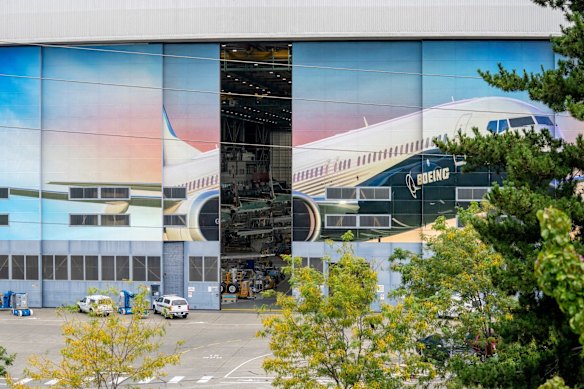 The Boeing manufacturing facility in Renton, Washington.