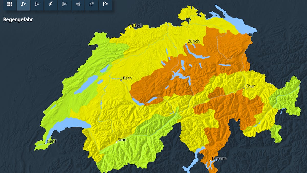 Regenwalze steuert auf die Schweiz – erhebliche Gefahr