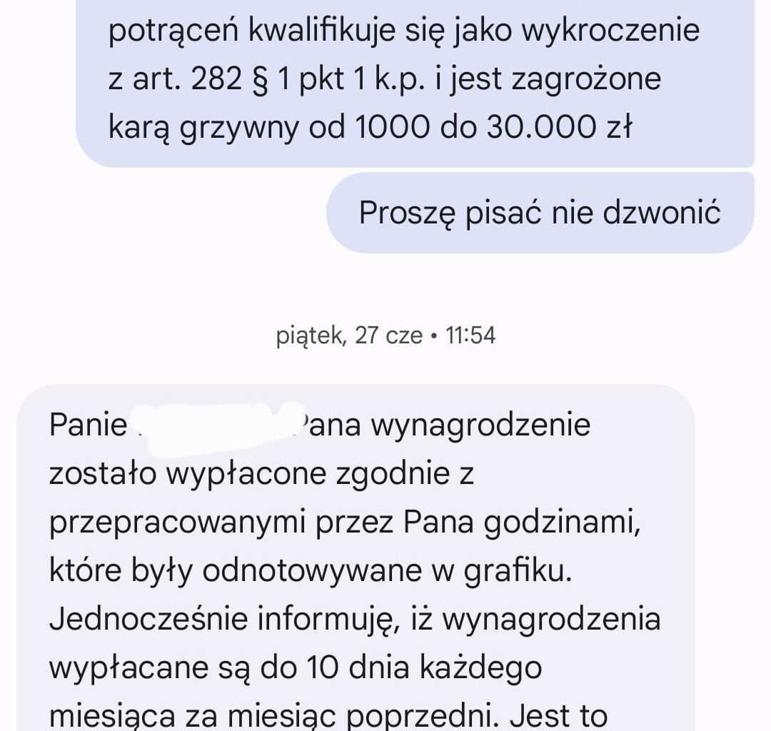 Pracodawca mnie okradł