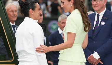 Kate Middleton, who has been patron of the All England Lawn Tennis and Croquet Club since 2016, was tasked with handing out the winners and runner-up trophies at Wimbledon in 2023