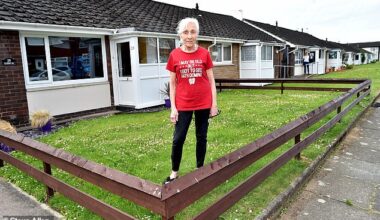Maureen Griffiths, 83, has promised she will chain herself to her garden fence rather than let officials remove it