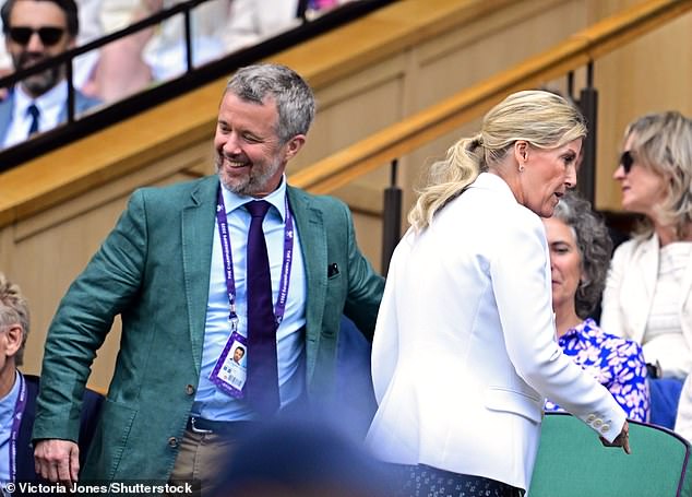 Frederik is long known to be a tennis fan, and has attended in previous years. While he typically attends with Mary, 52, it appears she was unable to join her husband today