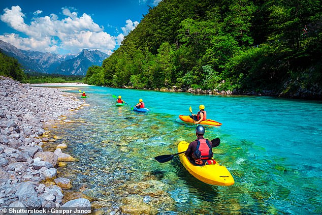 The beautiful Soca Valley offers plenty of opportunities for water sports such as kayaking