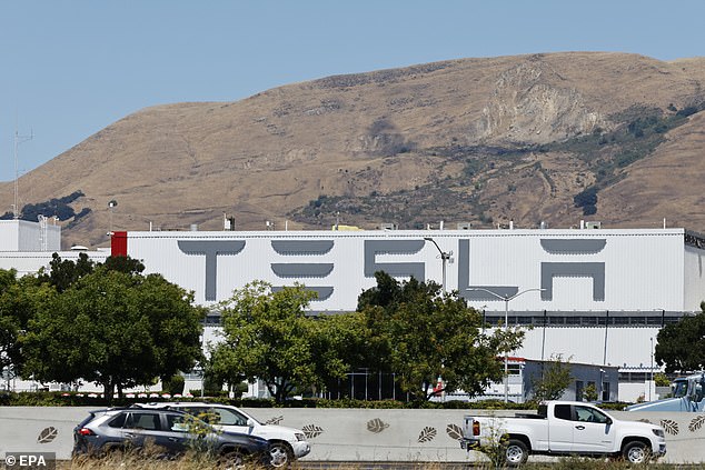 Musk and Newsom butted heads over a decision to shut Tesla's Fremont factory (pictured) during the pandemic