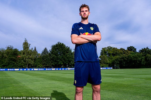 Leeds summer signing Anton Stach pictured in Germany shortly after completing his transfer