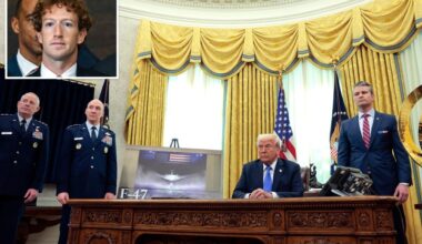 White House denies Mark Zuckerberg was 'asked to leave' Oval Office meeting about F-47 fighter jet
