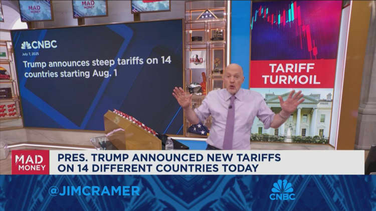 Jim Cramer talks navigating the markets reaction to the latest tariff news