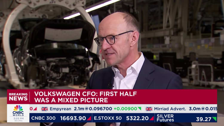 Volkswagen CFO says first-half results were a mixed picture