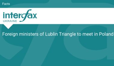 Foreign ministers of Lublin Triangle to meet in Poland