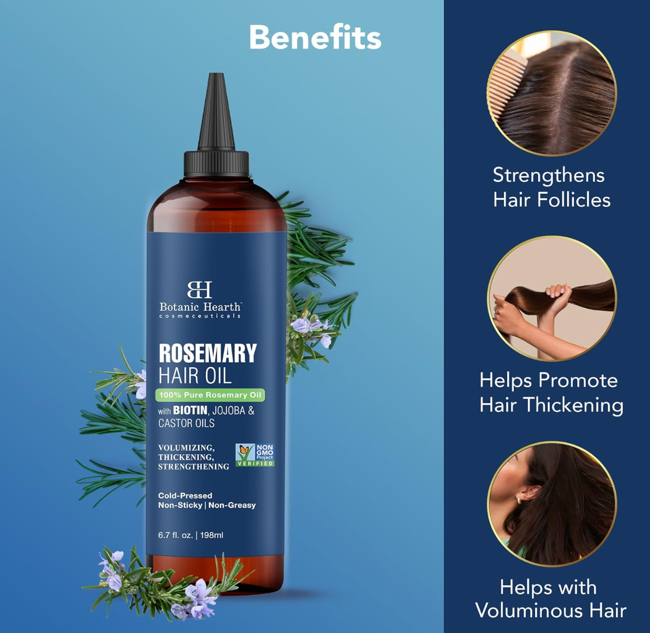 Botanic Hearth 100% Pure Rosemary Oil For Hair Growth. (Image via Amazon Canada)