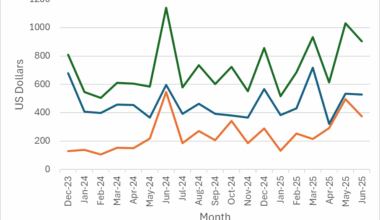 [OC] My personal food expenses from December 2023 to Present