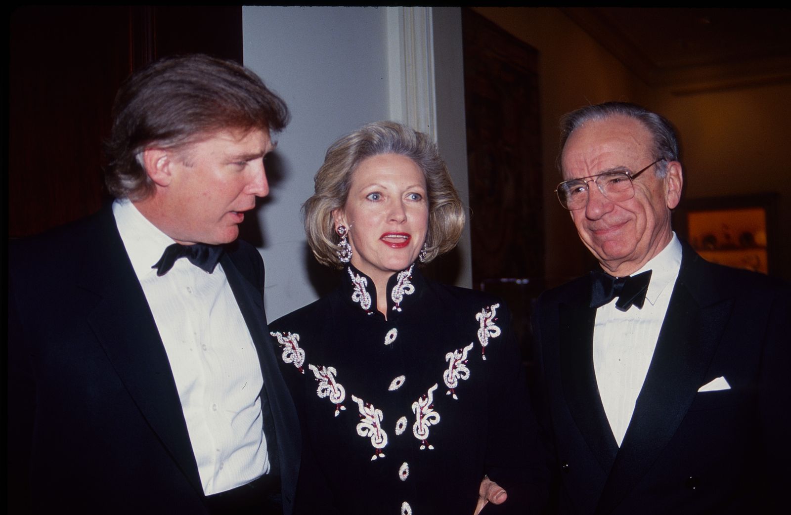 Image may contain Rupert Murdoch Donald Trump Clothing Formal Wear Suit Person Accessories Glasses Tie and People
