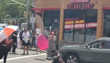 Several injured after driver plows through crowd of anti-ICE protesters in Fairview, New Jersey