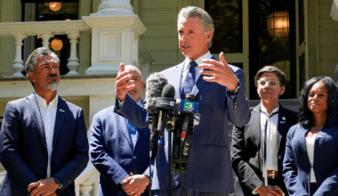 California Governor Gavin Newsom calls GOP's push to redraw congressional maps in TX an 'existential crisis to democracy'