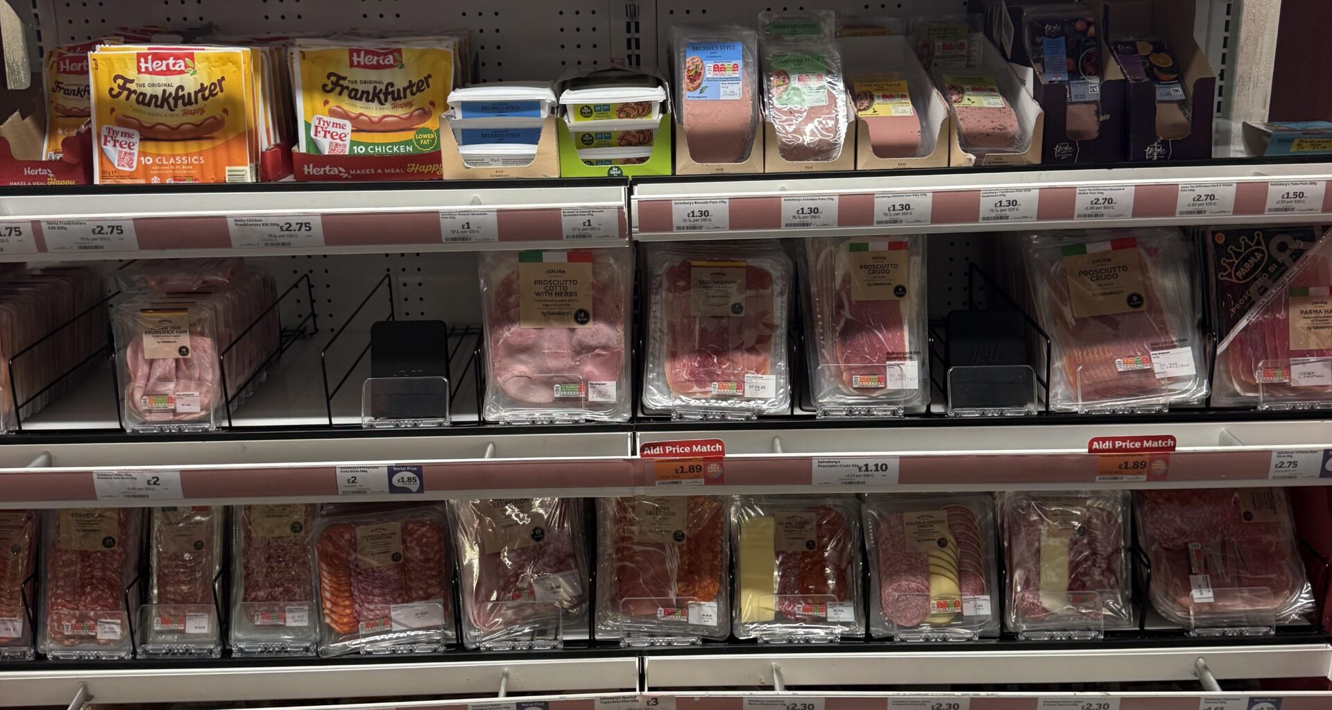 Day 4 of pretending to be very particular about my sandwich meat selection while actually just standing in front of Sainsbury’s fridges because I live in a Victorian terrace with the thermal properties of a greenhouse