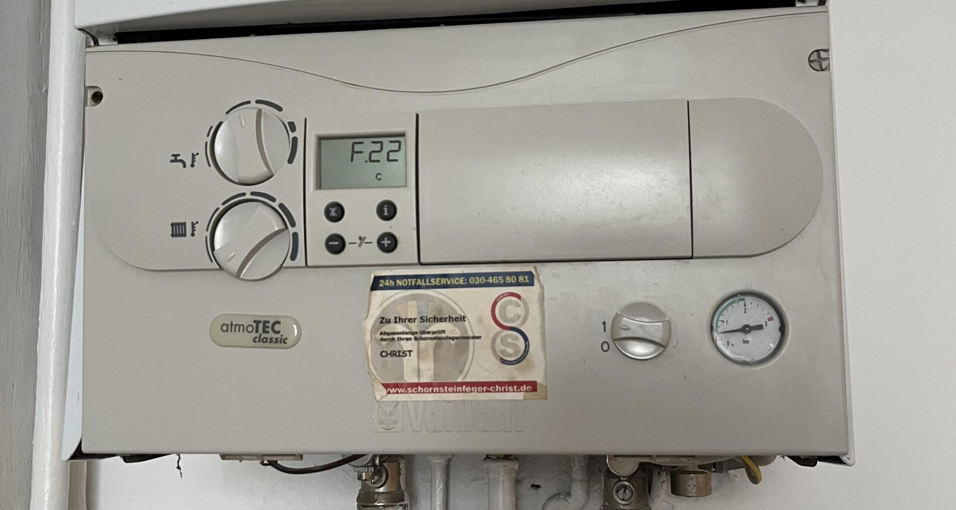 Boiler has no pressure