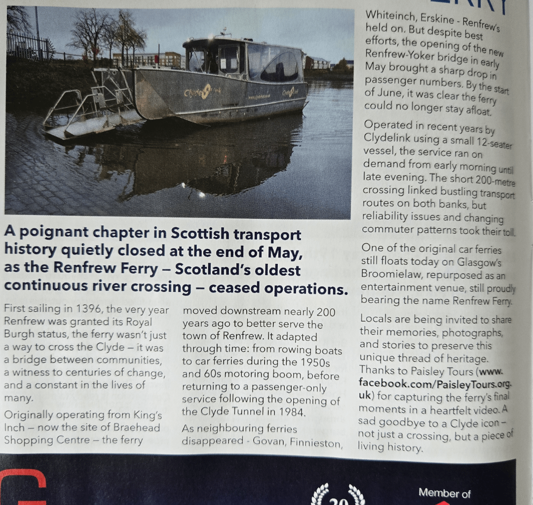 A little bit of Scottish history quietly slipped away