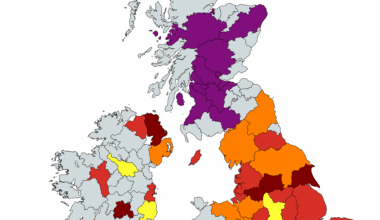 Highest Category Mens Prison by County in Britain and Ireland