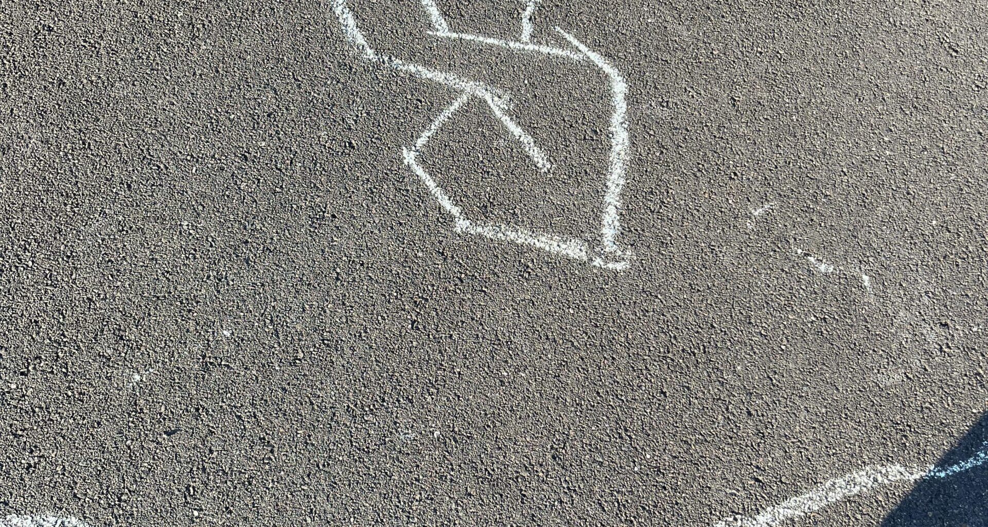 The Kids Are Gunna Be Alright (2025 - chalk on tarmac, artist unknown)