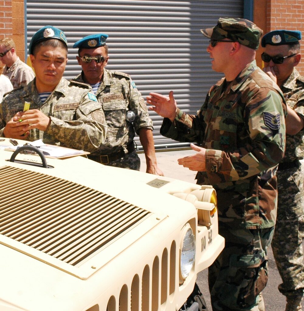 Arizona Air National Guard Trains Kazakh Peacekeepers on Humvee Airlift Procedures