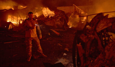 drone and missile attack aftermath