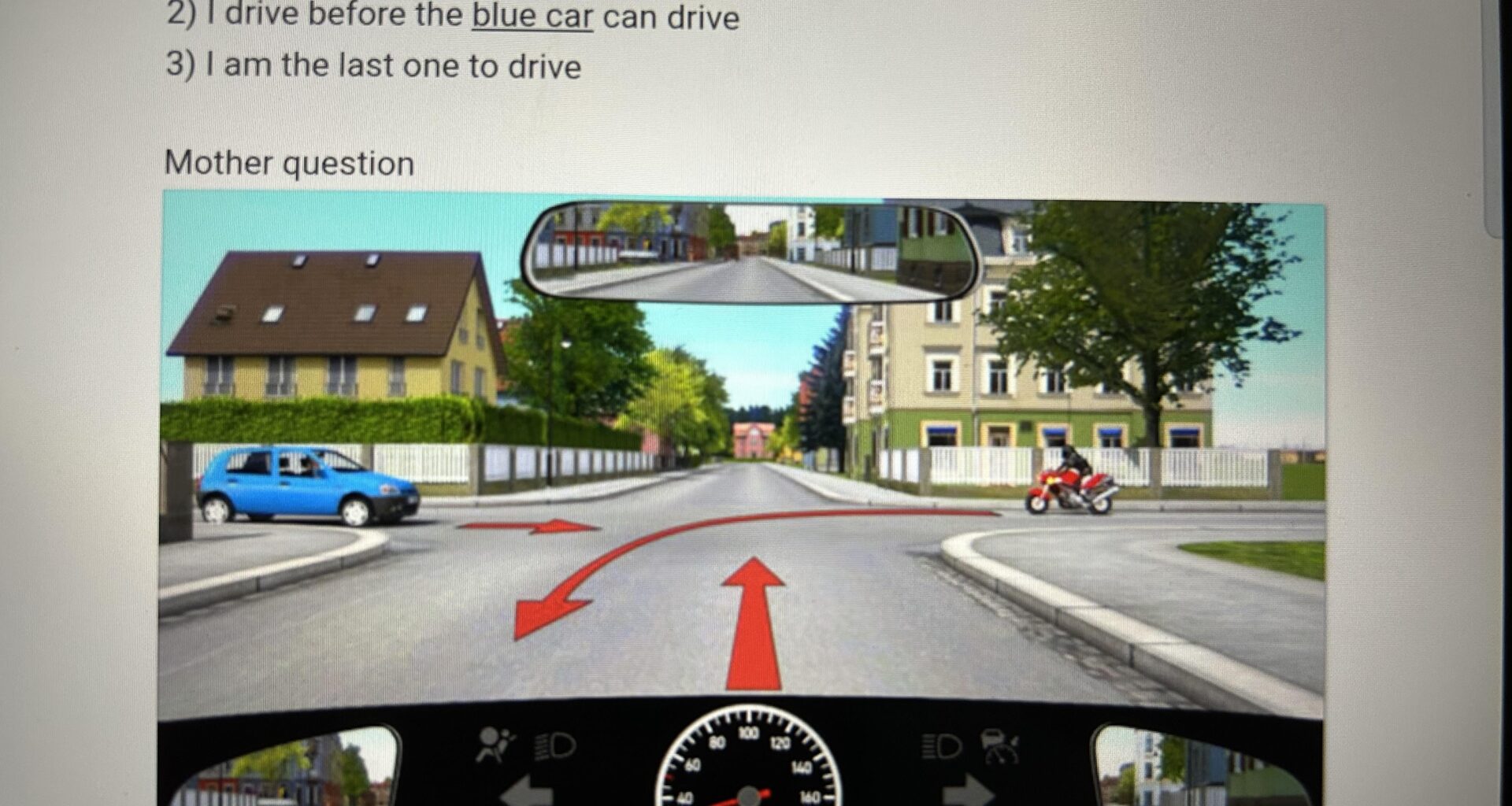 German driving license course - test question